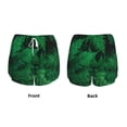 thumbnail image 6 of Goofa Green Leave Fern Printed Women 2 in 1 Running Shorts,Quick Dry Athletic Workout Shorts,High Waisted Athletic Shorts with Liner Pockets-Large, 6 of 9