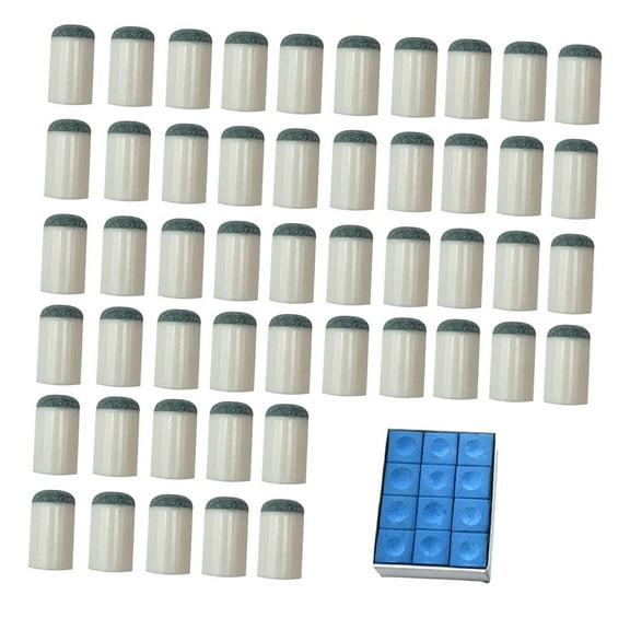 Vsenkes 50 Pieces Slip on Pool Cue Tips Billiard Pool Cue Tips for Players Women Men