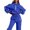 Blue, variant on Sweatsuits Women 2 Piece Outfit Jogger Set Hoodie Top and Loose Fit Wide Leg Pants Tracksuit Set Trouser Suit Casual Fitness Set Sports Suit Valentine's Day
