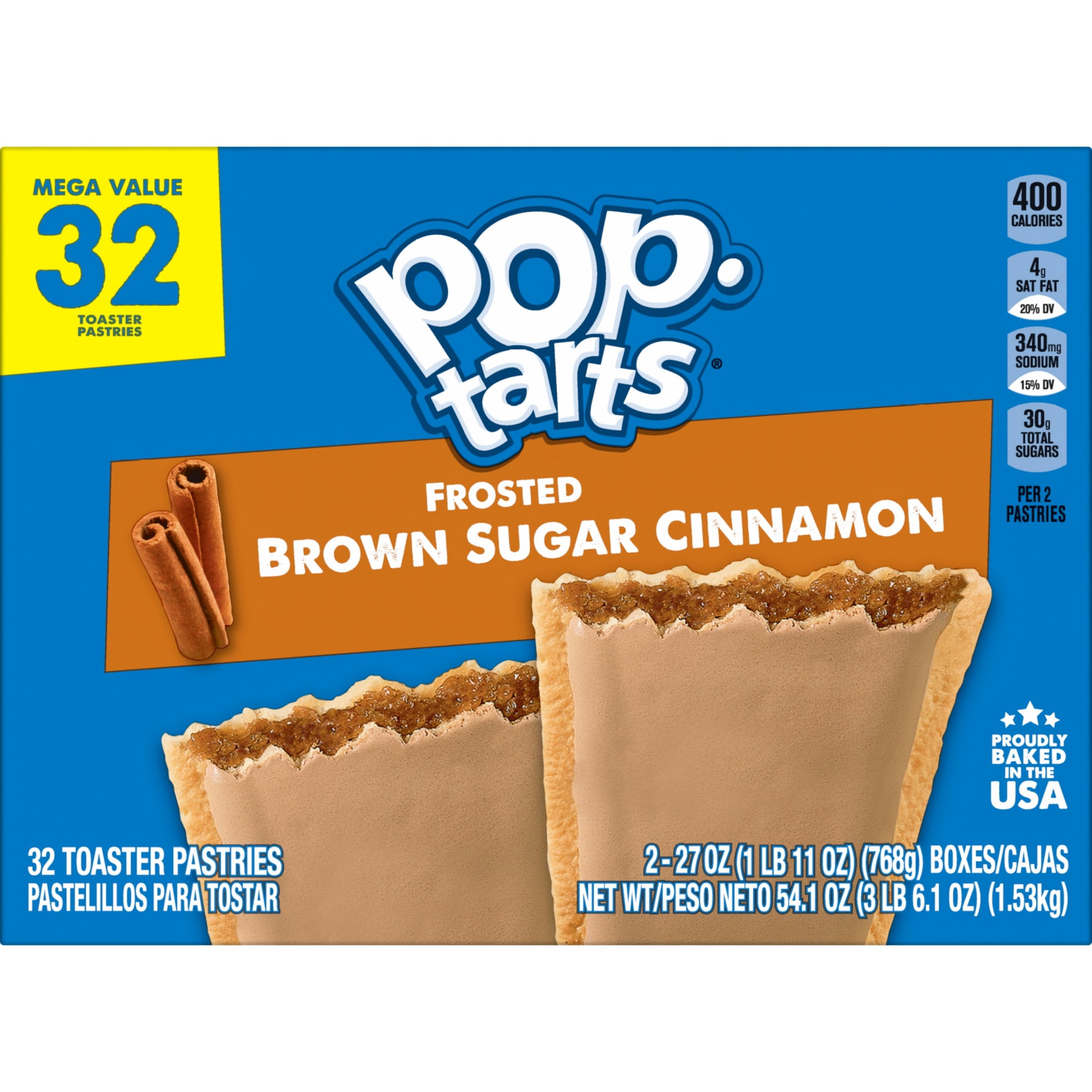 [Poptartsポップターツ]ストロベリー・ブラウンシュガーシナモン32枚入り Pop-Tarts Brown Sugar Cinnamon Toaster Pastries, Breakfast