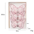 thumbnail image 3 of piezas de adorno navideño de mariposa con purpurina y clip para árbol de Navidad, decoración de corona de bricolaje para regalos de Año Nuevo 2024, Navidad, 3 of 5