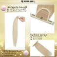 thumbnail image 4 of MY-LADY 100% Remy Real Human Hair Ponytail Extension 18Inch Long Straight Hair Extensions Hairpiece Wrap Around PonyTail Magic Paste Ponytail for Women #613 Bleach Blonde, 4 of 8