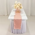 thumbnail image 2 of BalsaCircle 12" x 108" Dusty Rose Lamour Satin Table Top Runner Wedding Linens Dinner Event Decorations, 2 of 8