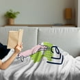 thumbnail image 3 of Llama Soft Flannel Fleece Throw Blanket, Llama Pattern with Abstract Color Palette Cartoon Character Design Pink Animal, Cozy Plush for Indoor and Outdoor Use, 70" x 90", Multicolor, by Ambesonne, 3 of 5