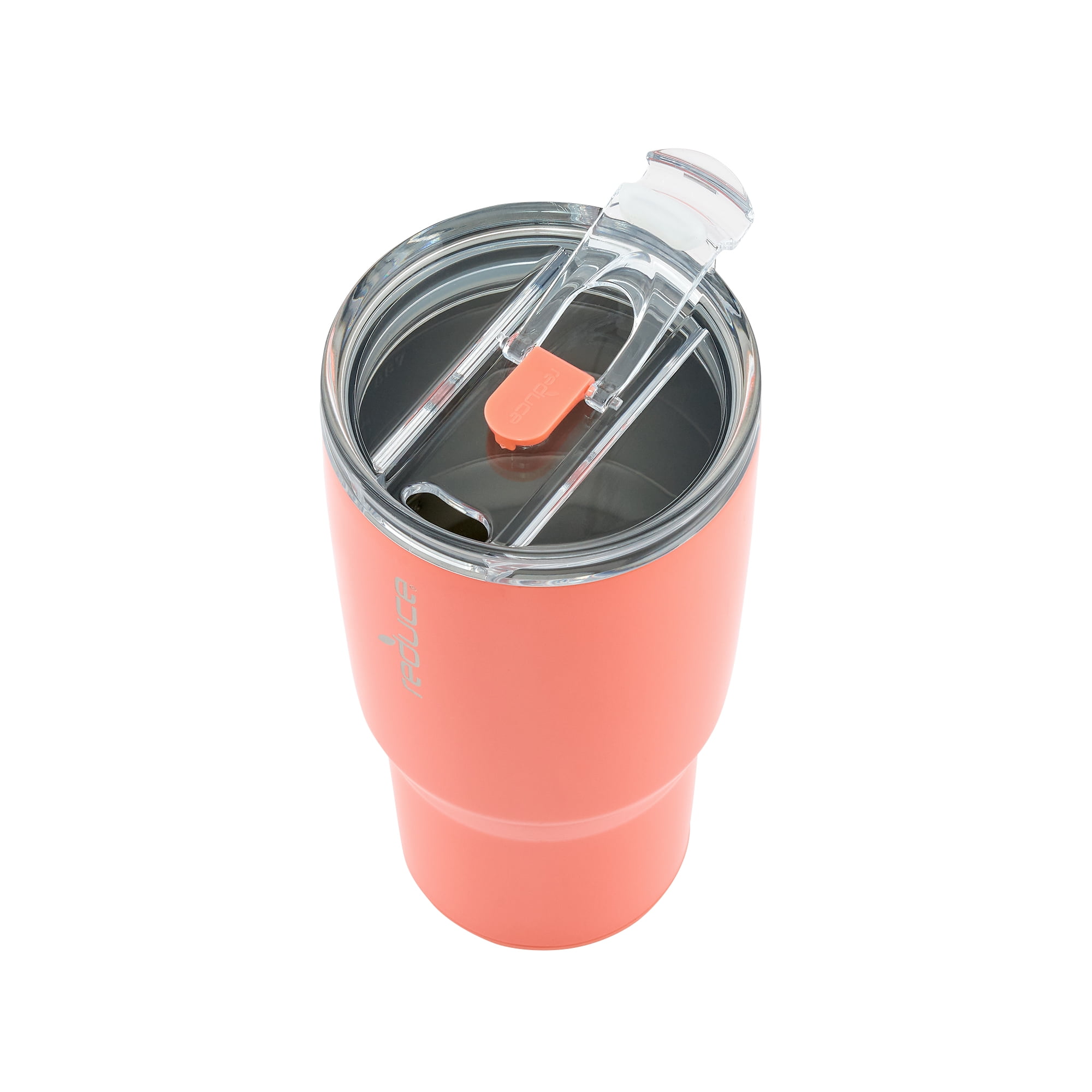 Reduce Vacuum Insulated Stainless Steel Cold1 40oz Tumbler with Handle, 3  Way Lid, & Straw: Grapefruit with Opaque Gloss Finish