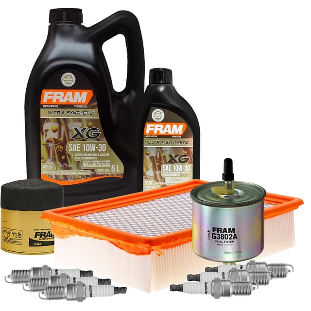 Kit De Afinación Con Aceite 10W30 Sintético, Bujías Cobre, Filtro De Aire, Filtro Para Aceite Sintético Y Filtro De Combustible 11 Piezas Compatible con Mercury Sable V6 3.0L 2000