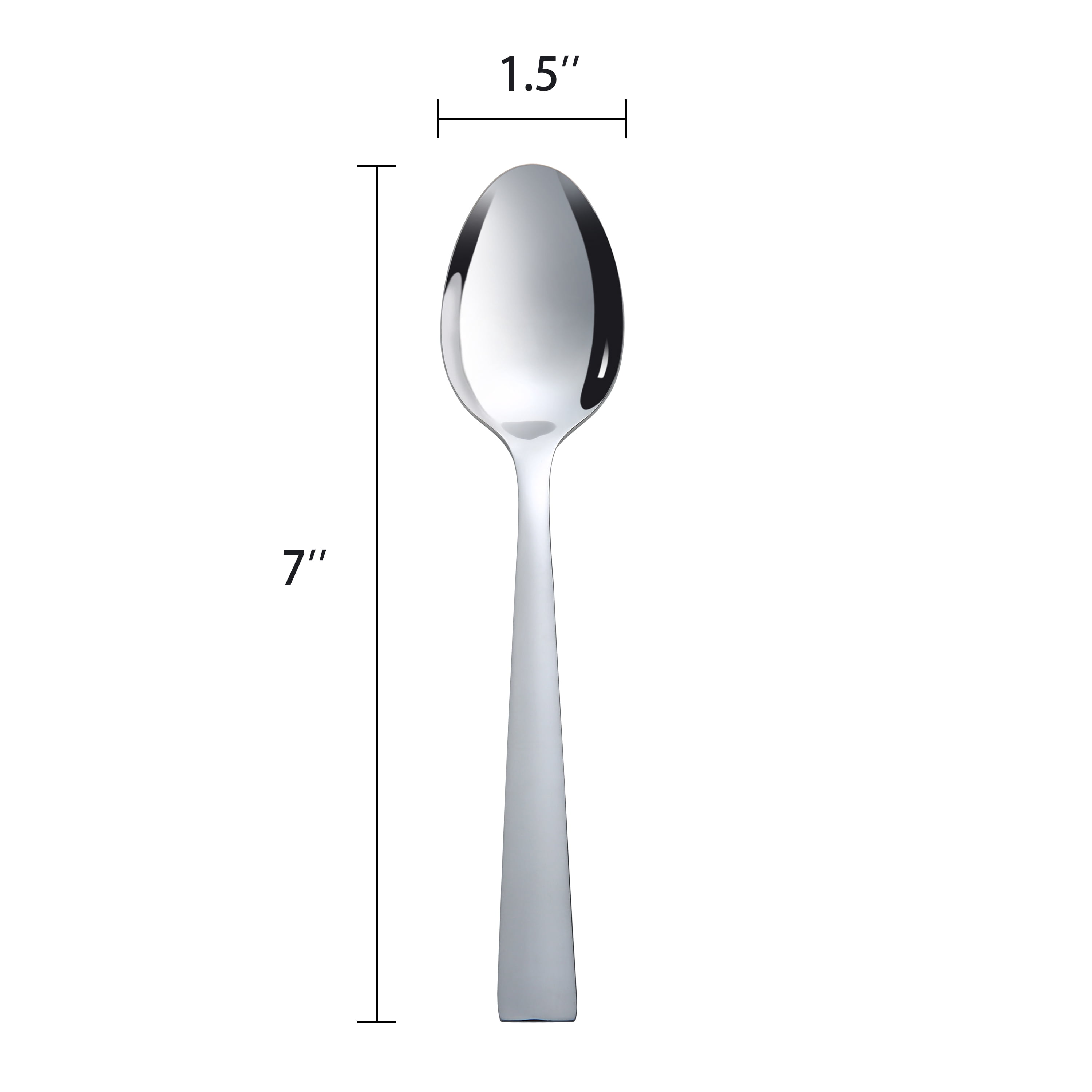 Mainstays Chiazza Stainless Steel Adult Dinner Spoon, Set of 3, Silver