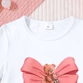 thumbnail image 5 of Bixock Toddler Girls Outfits Print Short Sleeve Round Neck T Shirts and Jean Skirt 2 Piece Set Summer Vacation Clothes 2-8Y, 5 of 7