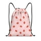 thumbnail image 1 of Fotbe Hand Drawn Strawberry Bolsa Mochila con Cordón Estampada, Bolsa de Gimnasio Deportiva, Bolsa Cinch, Bolsa con Cordón para Hombres y Mujeres-Medium, 1 of 6