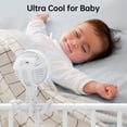 thumbnail image 3 of Stroller Fan Clip on for Baby, Flexible Tripod & Rechargeable Battery, Small Personal Fan, Mini Portable Fan for Travel, Handheld, Car (Black), 3 of 5