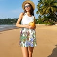 thumbnail image 3 of Lsque Herbs and Wildflowers Pattern Summer Dresses for Women – Sleeveless T-Shirt Swing Sundress, Perfect for the Beach and Casual Days, 3 of 7