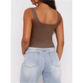 thumbnail image 2 of Women’s Sleeveless Crop Tops Square Neck Workout Fitness Basic Cropped Tank Top, 2 of 4