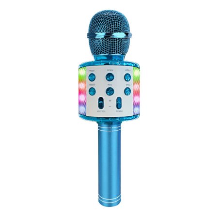 Wireless Bluetooth Karaoke Microphone, LED Light K Song Condenser ...