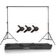 thumbnail image 1 of Soporte Andoer 2.6 * 3 m / 8.5 * 10 pies Soporte de soporte de fondo de estudio Aleación de aluminio Sistema de soporte de fondo de fotografía ajustable con bolsa de transporte 3 piezas de abrazaderas Andoer Soporte, 1 of 7