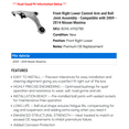thumbnail image 2 of Front Right Lower Control Arm and Ball Joint Assembly - Compatible with 2009 - 2014 Nissan Maxima 2010 2011 2012 2013, 2 of 2