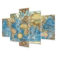thumbnail image 2 of Designart "Antique Map of the World II" Maps Metal Wall Decor Set, 2 of 5