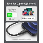 Anker Powerline III Flow USB C Fast PD Charging Cable 3/6ft Silica Gel Lightning Cable [Black]