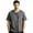Grey, variant on CUSTG Big & Tall Men Blouse Summer Casual Pullover Tops Tunic Breathable Short Sleeve Solid Color Shirt