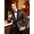 thumbnail image 4 of COOFANDY Mens Floral Tuxedo Jacket Prom Jackets Jacquard Blazer Slim Fit for Christmas Prom Wedding Homecoming Party, 4 of 9