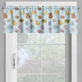 thumbnail image 4 of Ambesonne Cartoon Valance & Curtain, Sun Ribbon Teddy Bear Art, 55"x24", Pale Blue Cinnamon, 4 of 6
