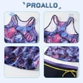 thumbnail image 5 of PROALLO Girls Bathing Suits Two-Piece Swimsuit with Boyshorts Vest-Style Tankini(12-13T Epiphyllum), 5 of 5