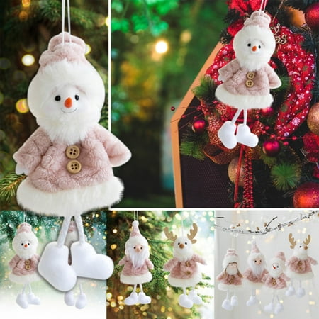 

Christmas Old Man Snowman Pendant Doll Christmas Tree Pendant Mini Doll 7.08*3.14 In