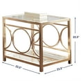 thumbnail image 4 of Steve Silver Olympia Glass Top Square End Table in Gold Chrome, 4 of 5