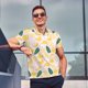 thumbnail image 4 of Balery Banana With Leaves Camisa Polo de Hombre con Estampado, de Manga Corta y Tejido Medio, Camisa Tipo Golf Polo-XX-Large, 4 of 6