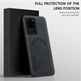 thumbnail image 5 of Allyetch Magnetic Back Case Cover for Samsung Galaxy S20 Ultra, Slim Fit Back Cover PU Leather TPU Bumper Anti-Scratch Compatible with Car Mount Shockproof Phone Case for Galaxy S20 Ultra, Black, 5 of 10
