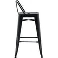 thumbnail image 3 of Andeworld 26" Low Back Metal Counter Stool Height Bar Stools [Set of 4] Barstools, Black, 3 of 7