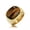 Gold, variant on Men's Vintage Stainless Steel Oval Tiger Eye Stone Patterned Ring Band Size 7-13-Silver-7