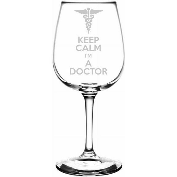 Keep Calm I'm A Doctor Laser Etched Wine Taster Glass