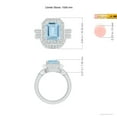 thumbnail image 4 of ANGARA Natural Emerald Cut 3 ct Aquamarine Bridal Ring Set with Diamond Ring in 14K White Gold for Women (Size-10x8mm) | March Birthstone, Anniversary Jewelry Gift for Women | Natural Aquamarine Ring, 4 of 9