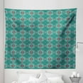 thumbnail image 1 of Floral Tapestry, Traditional Vibrant Tile Pattern Abstract Spanish Motifs, Fabric Wall Hanging Decor for Bedroom Living Room Dorm, 5 Sizes, Jade Green Pale Blue Red, by Ambesonne, 1 of 1