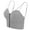 Gray, variant on Women Front Zipper Closure Bras Casual V Neck Bralette Straps Bra Workout Yoga Bra (Pink)