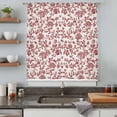 thumbnail image 5 of Farmhouse Red Sheer Curtains 63 Inches Long, Vintage Flower Leaf Botanical Plant Light Filering Curtains, Breathable Simi Curtain Privacy Drapes for Living Room Bedroom Lightweight Window Treatment, 5 of 9