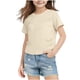 thumbnail image 2 of Blusas y camisas de manga corta con cuello redondo para niña, blusa clásica de verano con cuello redondo, color liso, informal, de manga corta con lazo, blusa de poliéster para niña, 2 of 5