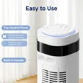 thumbnail image 2 of G-ocean 36" Bladeless Tower Fan with 5 Speeds 4 Modes, 28dB Quiet, 23ft/s Velocity, 64° Oscillating and 12H Timer for Bedroom, Living Room, White, 2 of 7