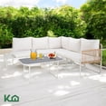 thumbnail image 2 of Sala Exterior Esquinera Para Jardín Sunset 5 Pzs Ratán Cojines y Mesa KingsHouse beige 5 Piezas, 2 of 9