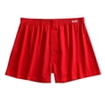 thumbnail image 4 of SOOMLON Men Pajama Shorts Big and Tall Elastic Waist Boxer Shorts Comfy Knitted Sleepwear Solid Casual Summer Bottoms, 4 of 6