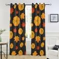 thumbnail image 6 of Coolnut Coolnut Blackout Window Curtain Panels for Apartment 84" Pumpkins and Maple Leaves Room Divider Curtain Cafe Curtains, 6 of 7