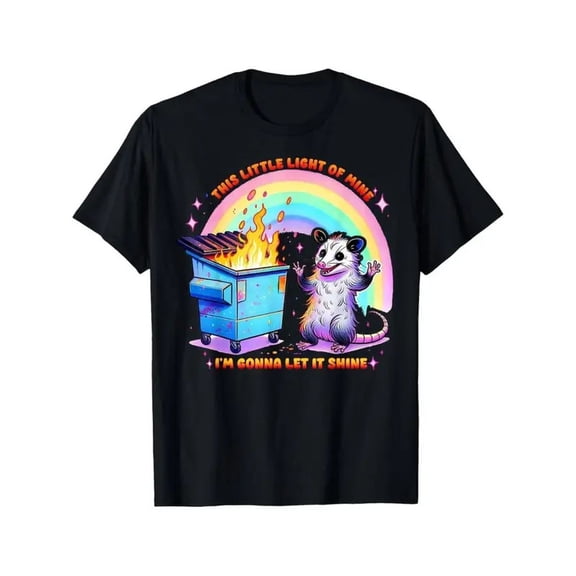 Possum This Little Light Graphic T-Shirt Funny Animal 100%Cotton,Streetwear Gift