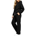 thumbnail image 6 of successthop Sweatsuits Women 2 Piece Outfit Matching Workout Lounge Sets Long Sleeve Hoodie Pocketed Sweatpant, 6 of 6