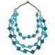 thumbnail image 1 of EeaseMX Collar estilo bohemio retro para mujer, con cuentas de madera tejidas a mano, concha de coco, joyería de playa, colgante para damas y niñas (azul pavo real), 1 of 7