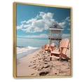 thumbnail image 2 of Designart "Nostalgia Black Beach Seaside IV" Nautical & Beach Floater Framed Canvas Print, 2 of 7
