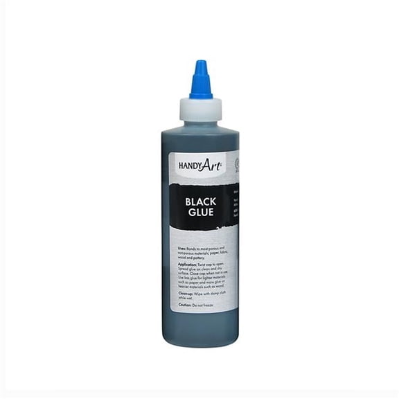 Rock Paint & Handy Art Black Glue, 8 oz - 6 Each