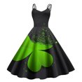thumbnail image 3 of WILLBEST Vestidos Elegante Vestido Estampado Floral Para El Día De San Patricio Para Fiestas Y Celebraciones 1, 3 of 3