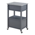 thumbnail image 5 of Fairfax Engineered Wood Kitchen Cart with Granite Top and Gray Base, 5 of 9