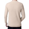 thumbnail image 4 of JTieacloth Big & Tall Mens Sweaters Male V Neck Sweater Simple Slim Fit Trend Underlay Shirt Men's Handsome Solid Color Knitting Shirt(Beige), 4 of 6