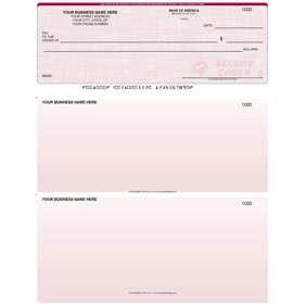 ABC Computer Checks, Standard Business Format, Top Check Style, Compatible with QuickBooks, Linen Red (250 Sheets)